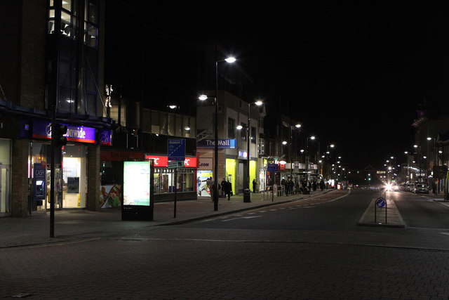 bromley town centre at night creative commons